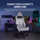 Corsair TC200 Gaming Chair - Plush Leatherette Light Grey/White