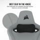 Corsair TC200 Gaming Chair - Plush Leatherette Light Grey/White