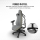 Corsair TC200 Gaming Chair - Plush Leatherette Light Grey/White