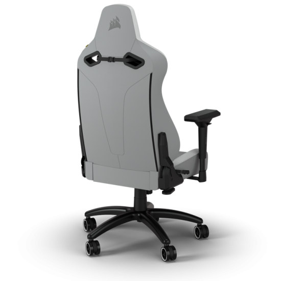 Corsair TC200 Gaming Chair - Plush Leatherette Light Grey/White