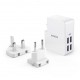 ANKER POWERPORT 4 LITE INTERCHARGEABLE EU AND UK PLUGS 4XUSB-A 27W