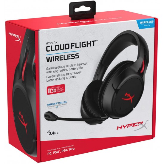 HyperX Cloud Flight WIRELESS - Gaming Headset Black one Size PS4,PC
