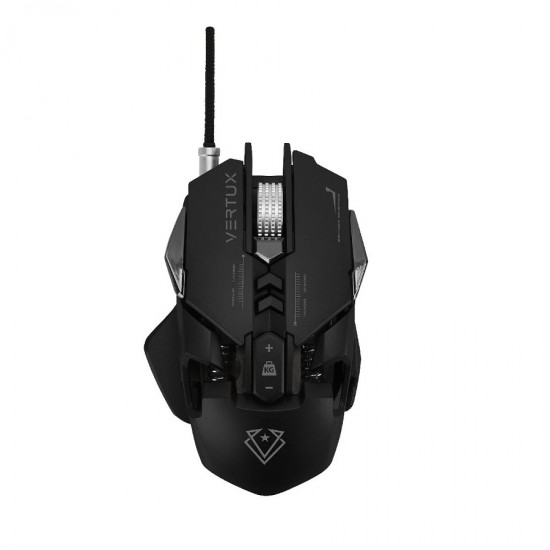 Vertux Gaming Indium Gaming Optimized Precision Wired Mouse Gray