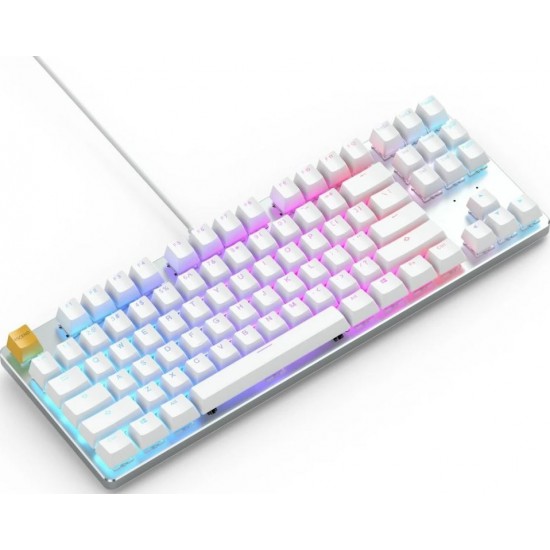 Glorious PC Gaming Race GMMK COMPACT white Ice Edition, ABS, white, Gateron BROWN, US - GLO-GMMK-COM-BRN-W