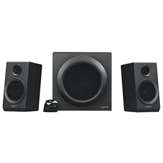 Logitech Z333 Multimedia Speakers, Black with Bluetooth Receiver Audio Adapter