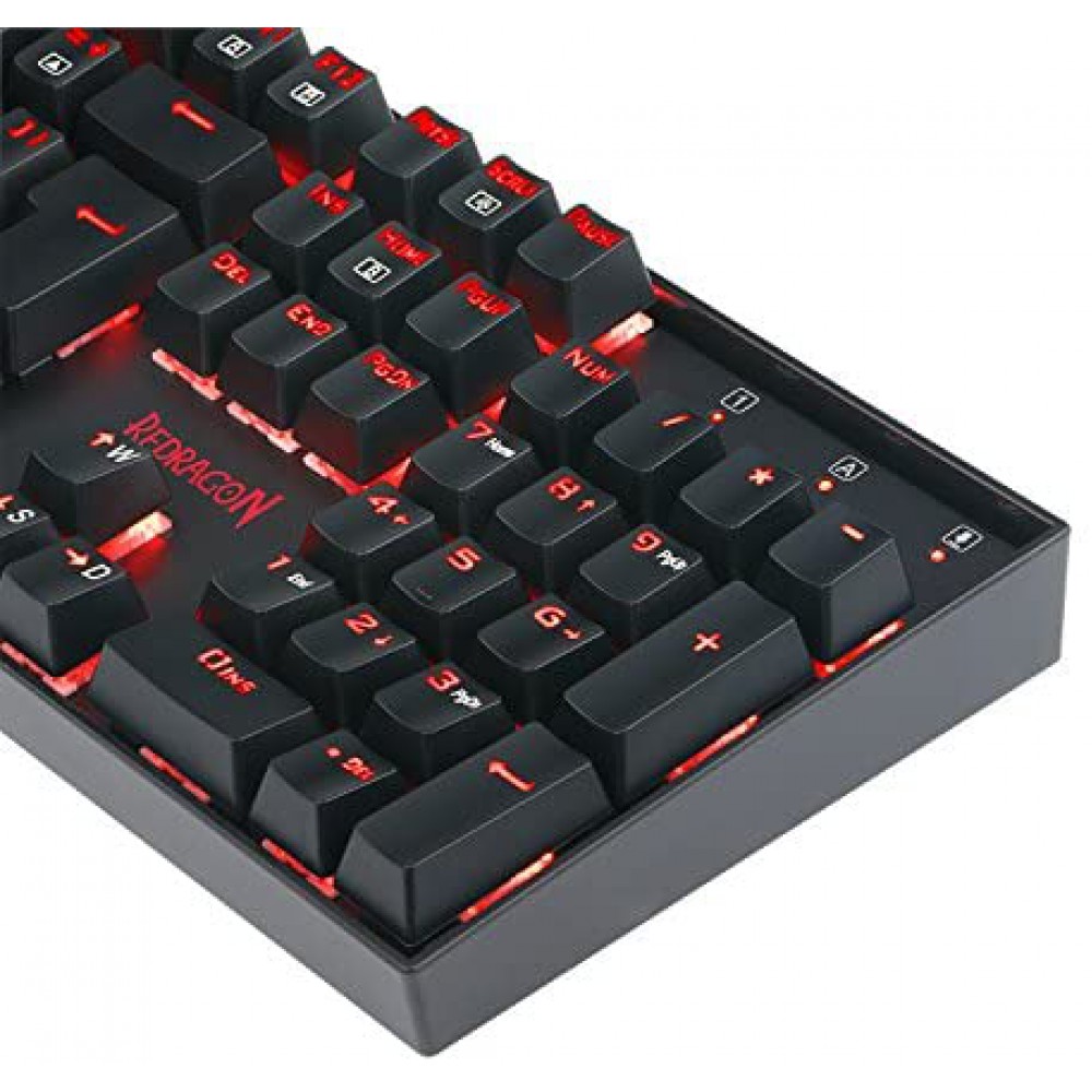 Redragon K551 MITRA Mechanical Keyboard RED LED Backlit Gaming Keyboard ...