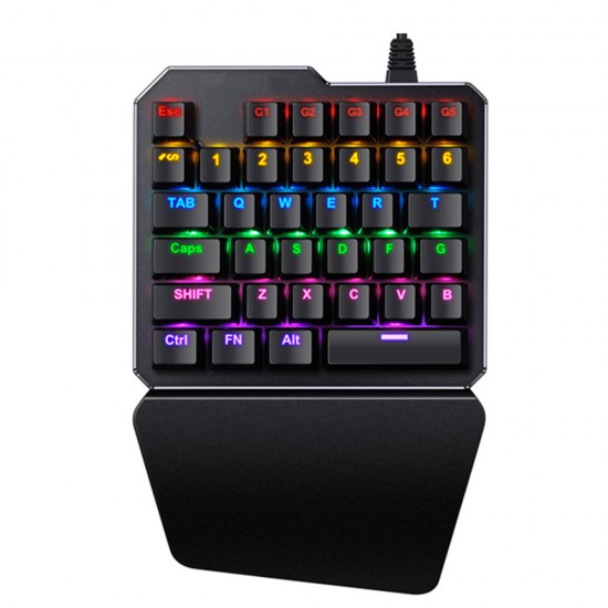 LexonElec Wired Gaming Keyboard RS-7 35 Keys 7 Rainbow Breathing LED ...