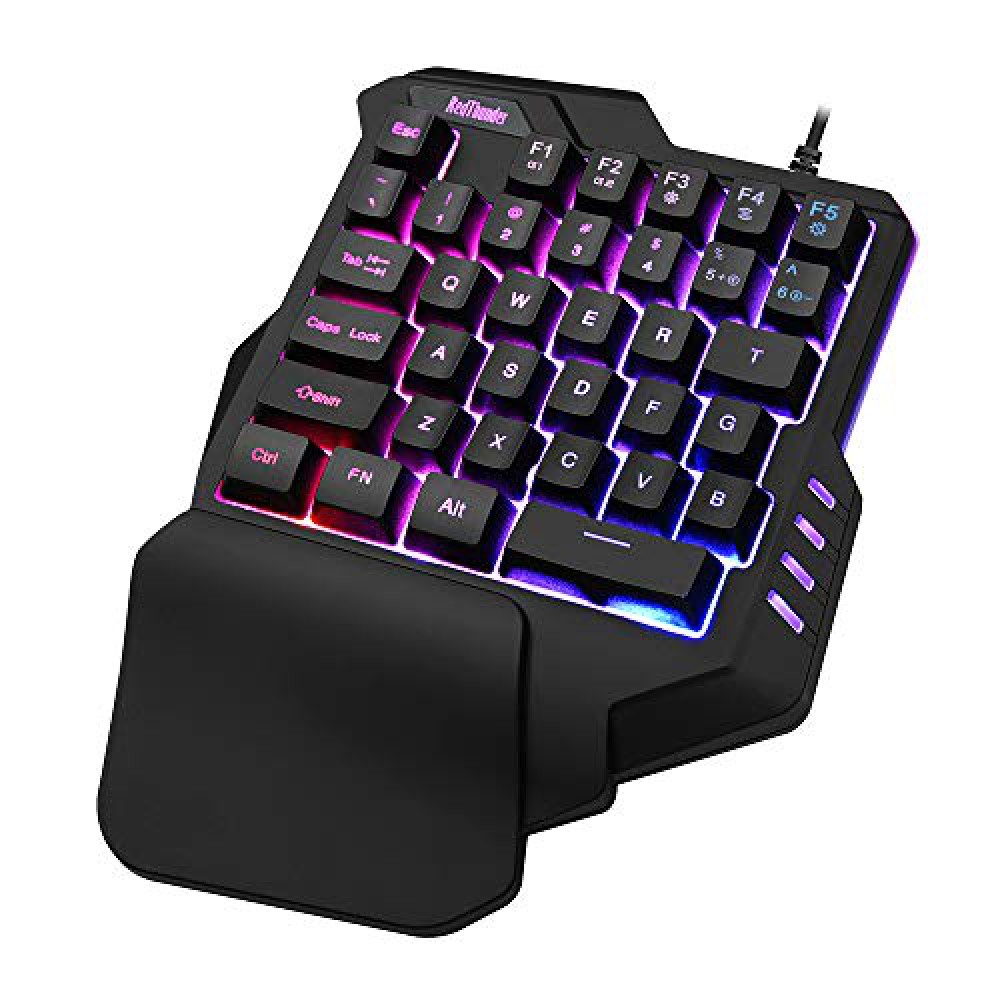 RedThunder G92 One-Handed Gaming Keyboard RGB Backlit Portable Mini ...