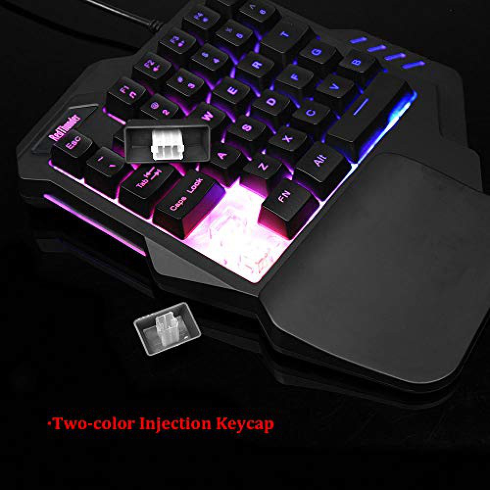 RedThunder G92 One-Handed Gaming Keyboard RGB Backlit Portable Mini ...