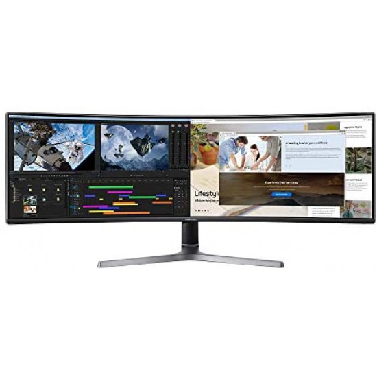 SAMSUNG Odyssey LC49HG90DMMXUE  49Gaming Monitor  Curved, VA-Panel, HDR, AMD FreeSync 2, 144 Hz, Dual QHD, HDMI