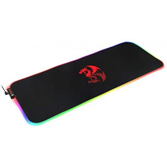 Redragon NEPTUNE RGB LED Large Gaming Mouse Pad Soft Matt with Nonslip Base, Stitched Edges (800 x 300 x 3mm)