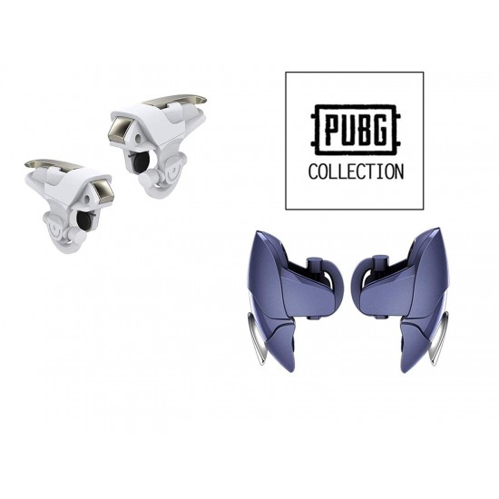 Pubg Gaming Pad Mobile Trigger of Angel Wings, Blue Shark Trigger for Aim and Shoot-Blue