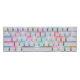 Motospeed CK62 Wired/Bluetooth Mechanical Keyboard [White] - Blue Switches - Arabic