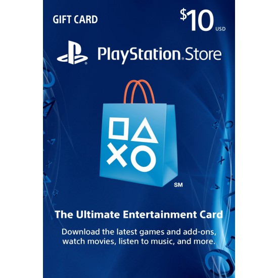 10$ PlayStation Store Gift Card USA - PS3/ PS4/ PS Vita 