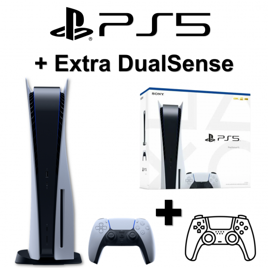 PlayStation 5 + 2 DualSense Controllers