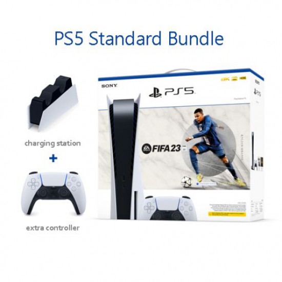 PlayStation 5 (FIFA 23 Bundle) + 2 Controller & Charging Station