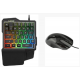 Keybord Single Handed (RGB) + Mouse / Ps4 / Mobile / Pc / Laptob / Mac