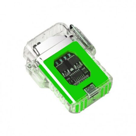 Electric Lighter with Led Light (Green)