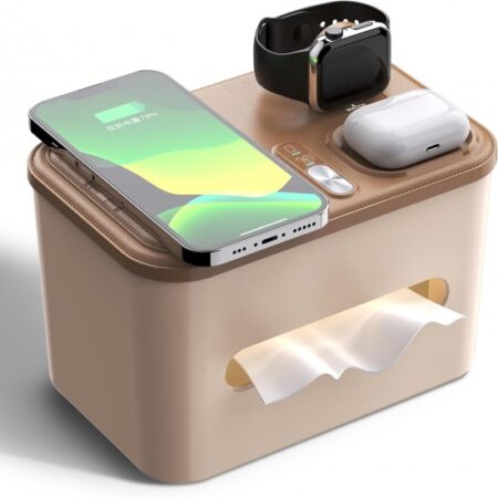 3-in-1 Tissue Box (Wireless Charging, Night Light and Tissue Box)