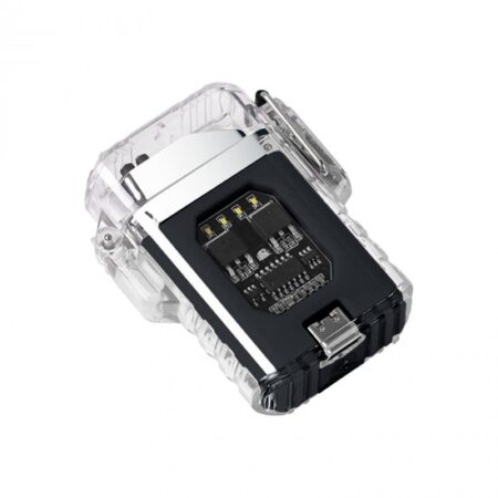 Electric Lighter with Led Light (Black)